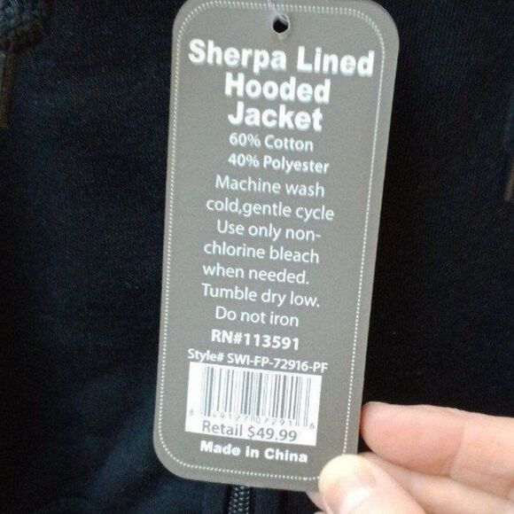 Rustic Ridge Hooded Jacket Super Thick & Warm Winter Black Men's Medium - Picture 5 of 7